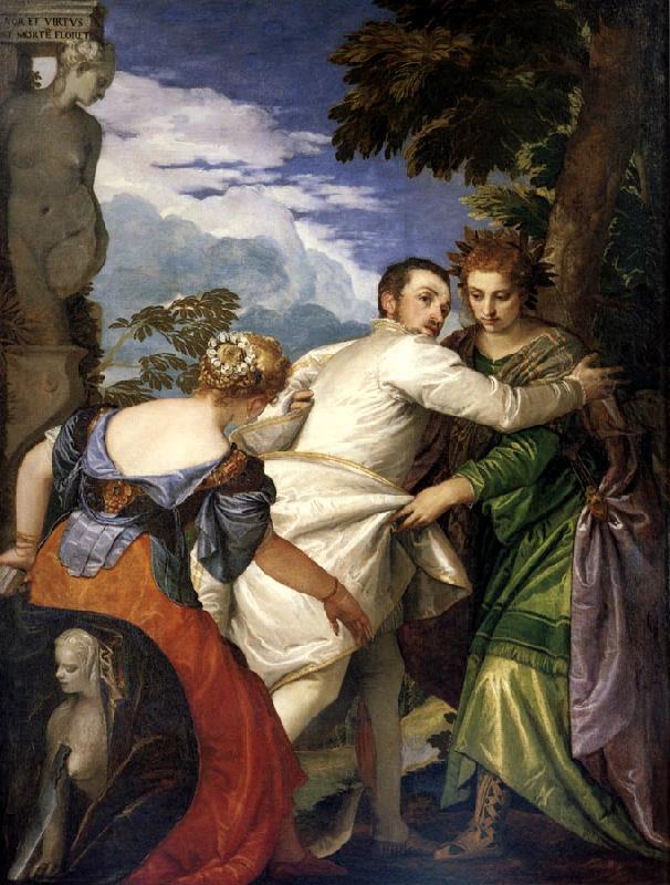 Paolo Veronese Allegory of virtue and vice France oil painting art
